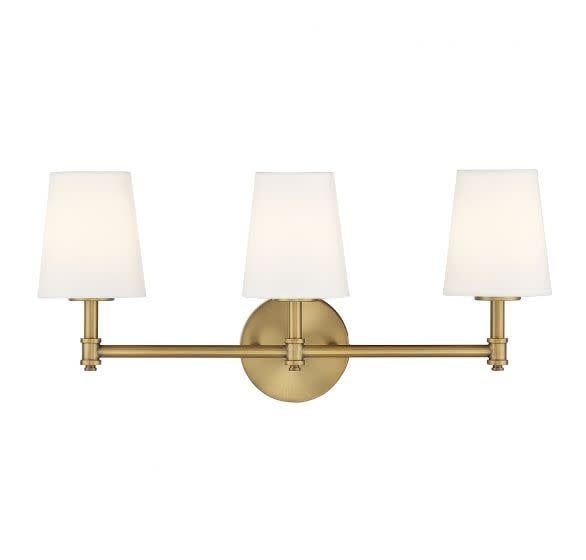 3-LIGHT VANITY (BRASS)