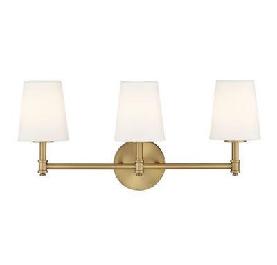 3-LIGHT VANITY (BRASS)