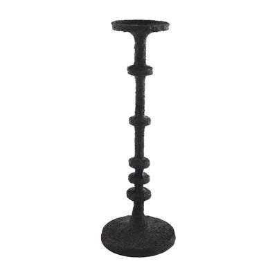 SMALL BLACK METAL CANDLESTICK