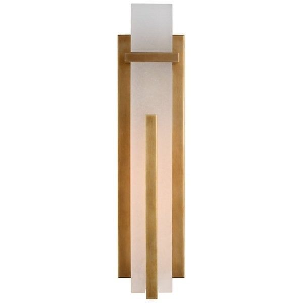 MALIK LARGE SCONCE (BRASS/ALABASTER)