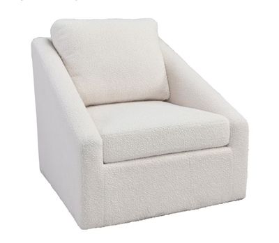 MONTICELLO SWIVEL ACCENT CHAIR (WHITE BOUCLE)