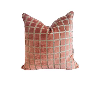 20&quot; THROW PILLOW (CHECKERED TERRACOTTA)