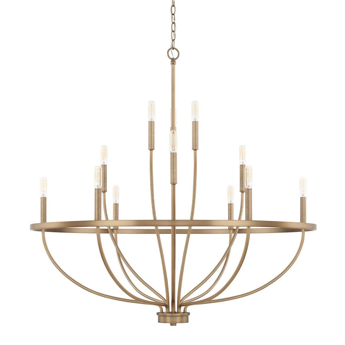 GREYSON 12-LIGHT CHANDELIER (BRASS)