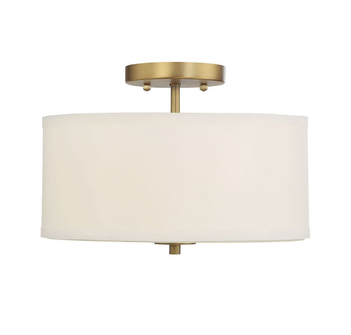 2-LIGHT CEILING LIGHT (NATURAL BRASS)