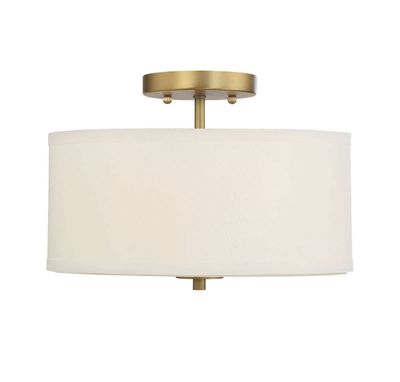 2-LIGHT CEILING LIGHT (NATURAL BRASS)