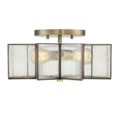 2-LIGHT CEILING LIGHT (NATURAL BRASS)