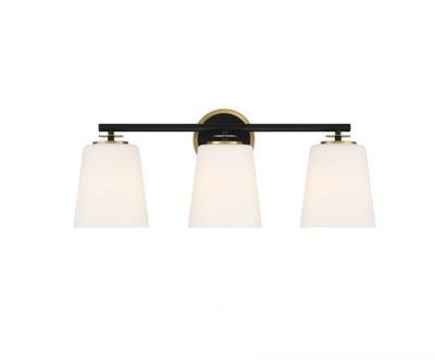 3-LIGHT VANITY (MATTE BLACK/NATURAL BRASS)