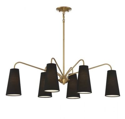 EDGEWOOD 6-LIGHT CHANDELIER (BRASS)