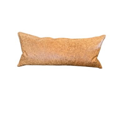 LEATHER DUMONT CHESTNUT 16&quot; x 36&quot; PILLOW