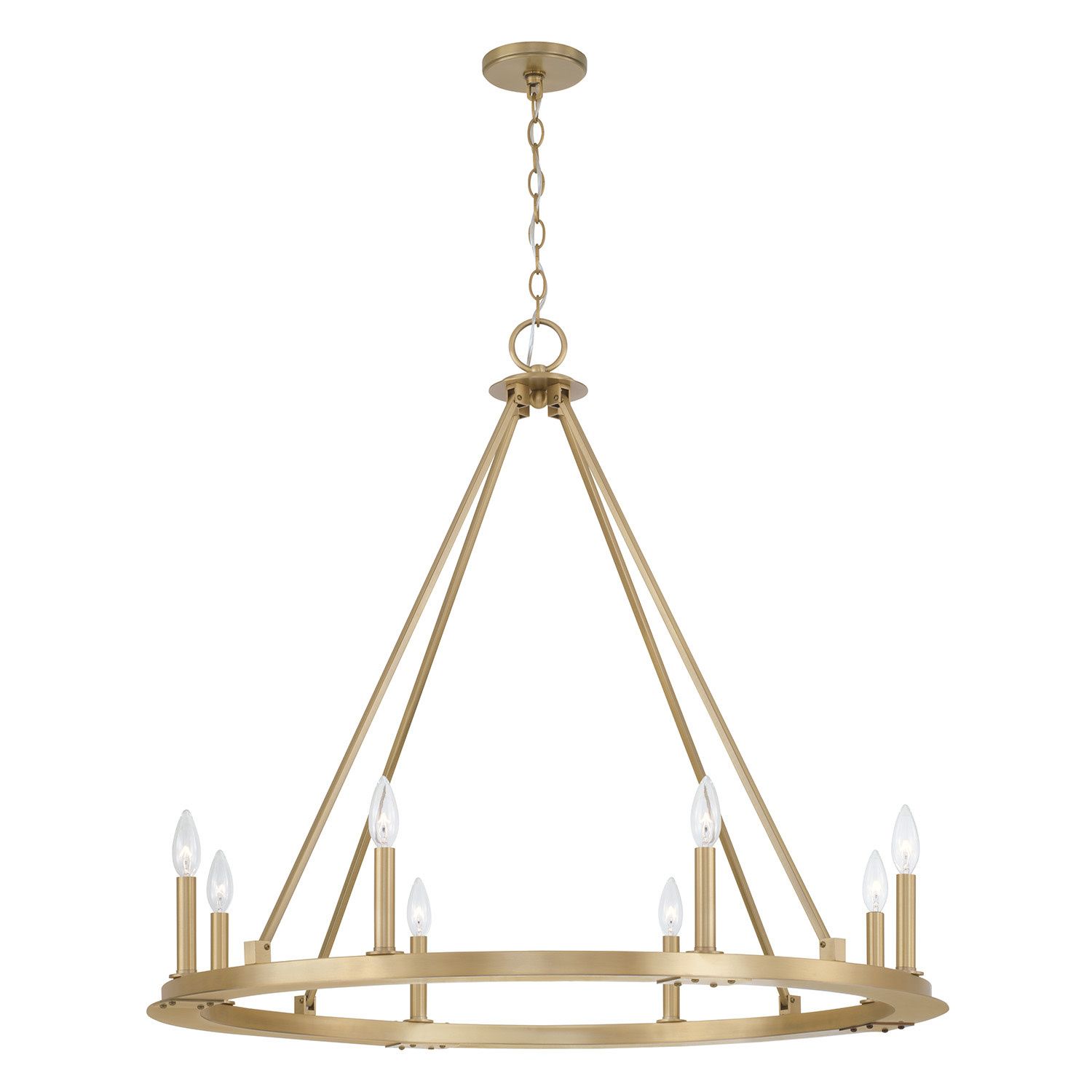 PEARSON 8-LIGHT CHANDELIER, Color: (AGED BRASS)