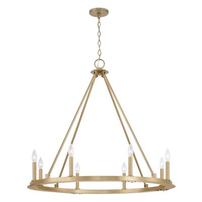 PEARSON 8-LIGHT CHANDELIER, Color: (AGED BRASS)