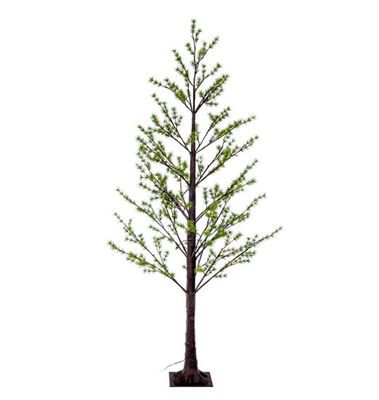 7' GREEN MINI PINE TWIG TREE, WARM WHITE LED