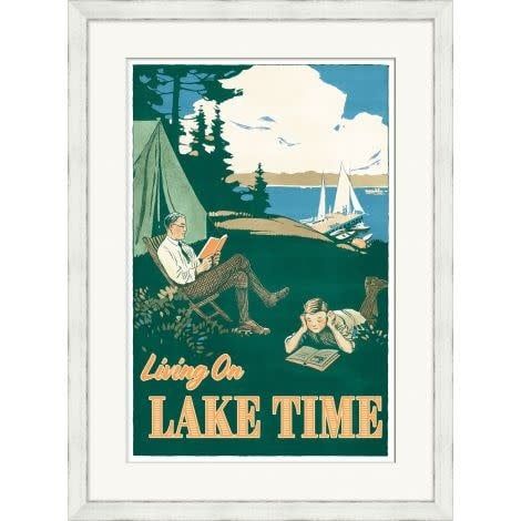 LIVING ON LAKE TIME ART (28.5&quot; x 38.5&quot;)