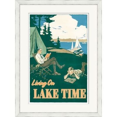 LIVING ON LAKE TIME ART (28.5&quot; x 38.5&quot;)