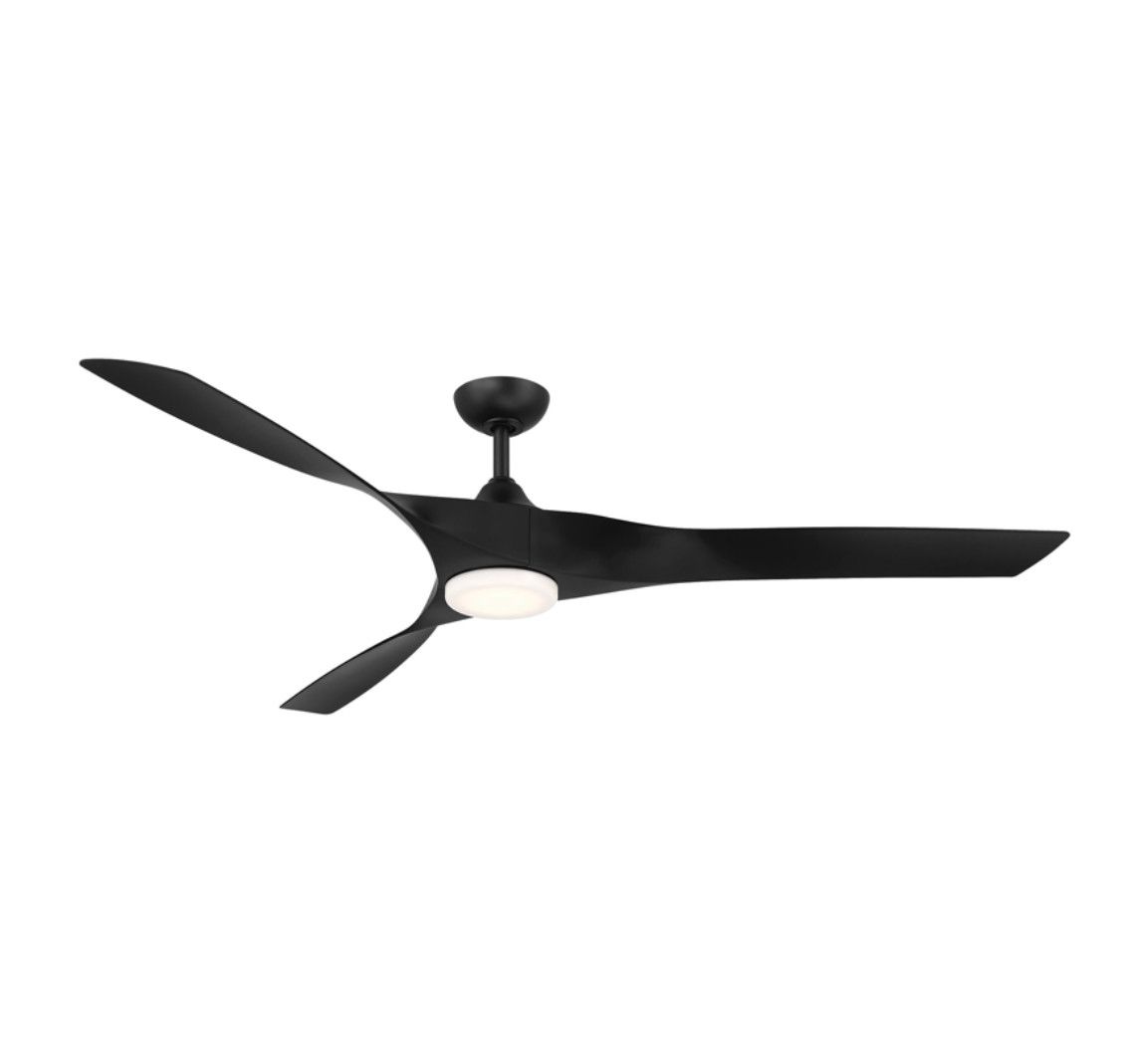 WILLOW XL CEILING FAN , Color: (MATTE BLACK)