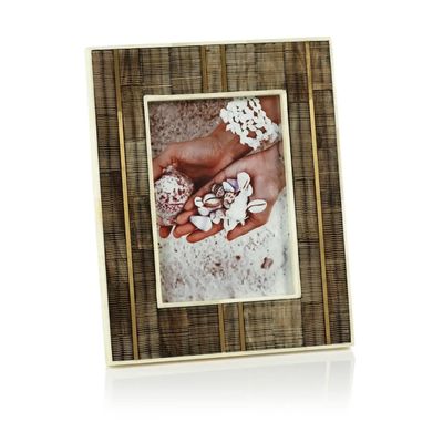 DAKAR PHOTO FRAME 5" x 7" (BONE/BRASS/NATURAL)