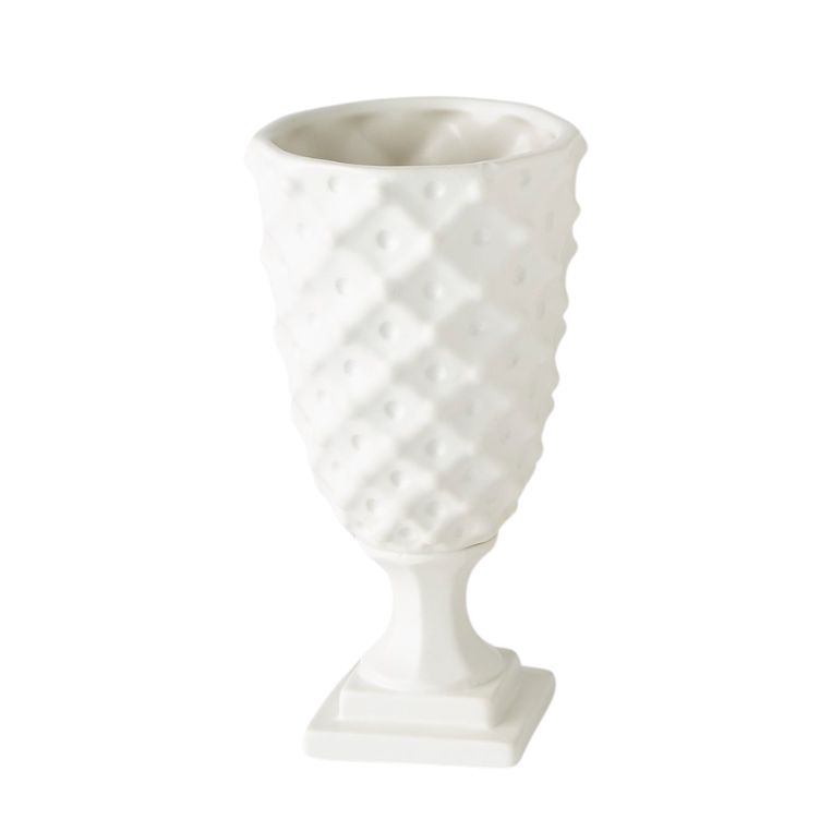 DIVOT SMALL URN (MATTE WHITE)