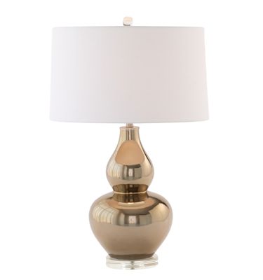 CERAMIC GOURD TABLE LAMP (BRONZE)