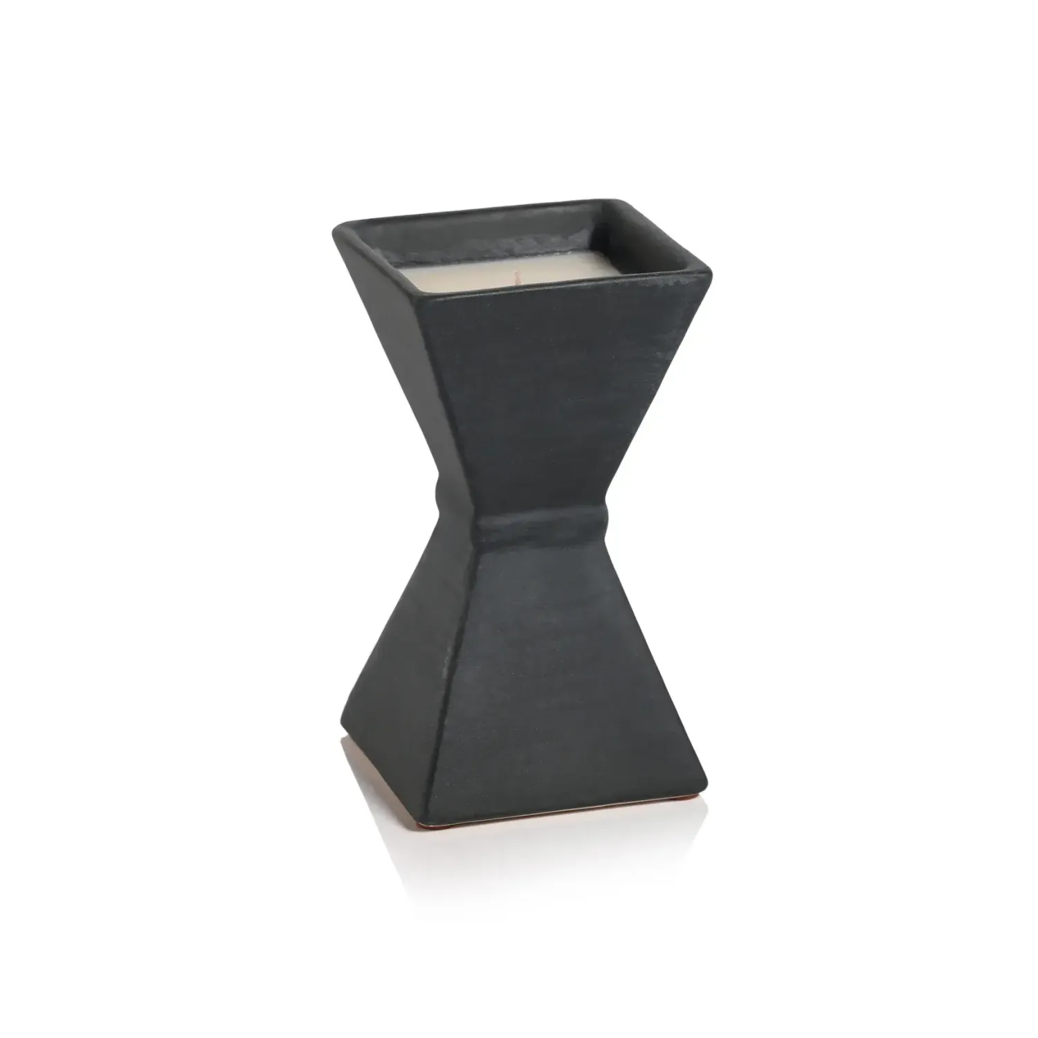 TRAPEZOID EARTHENWARE CANDLE (BLACK)