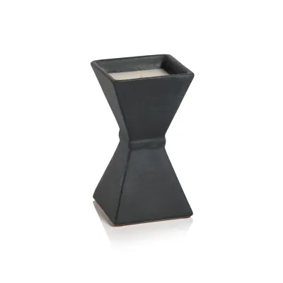TRAPEZOID EARTHENWARE CANDLE (BLACK)