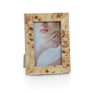 BURL WOOD VENEER PHOTO FRAME (4" x 6")