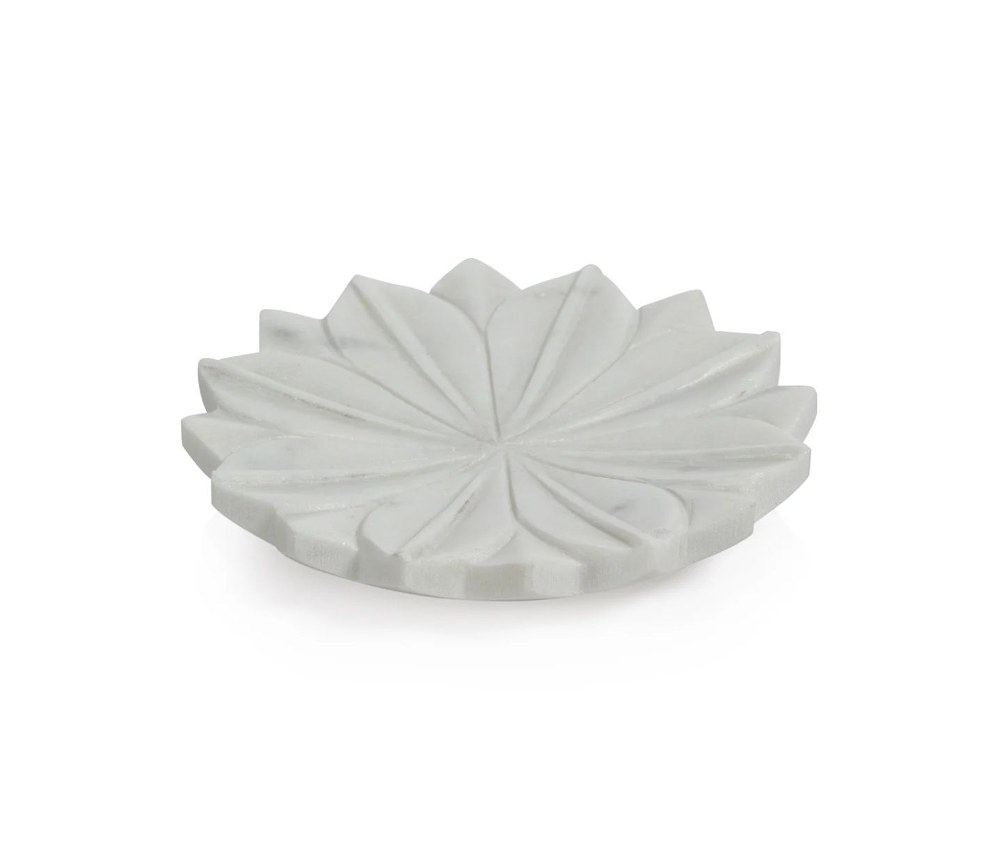 LOTUS MARBLE DISH (WHITE)