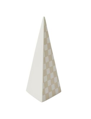 CHECKER TREE FIGURINE (WHITE) - SMALL