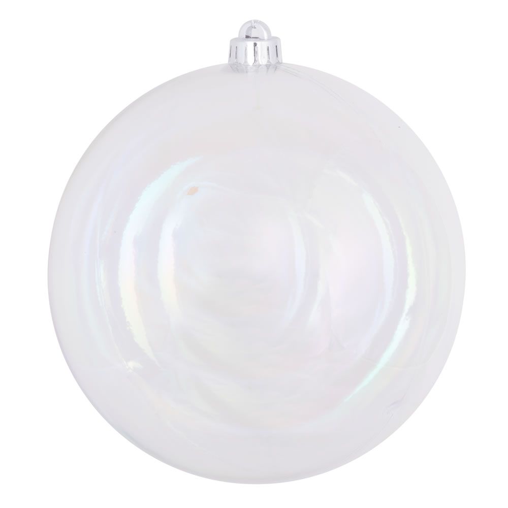 4.75&quot; CLEAR IRIDESCENT BALL DRILLED 4/BAG