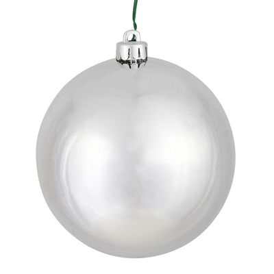 4.75&quot; SILVER SHINY BALL UV DRILLED 4/BAG