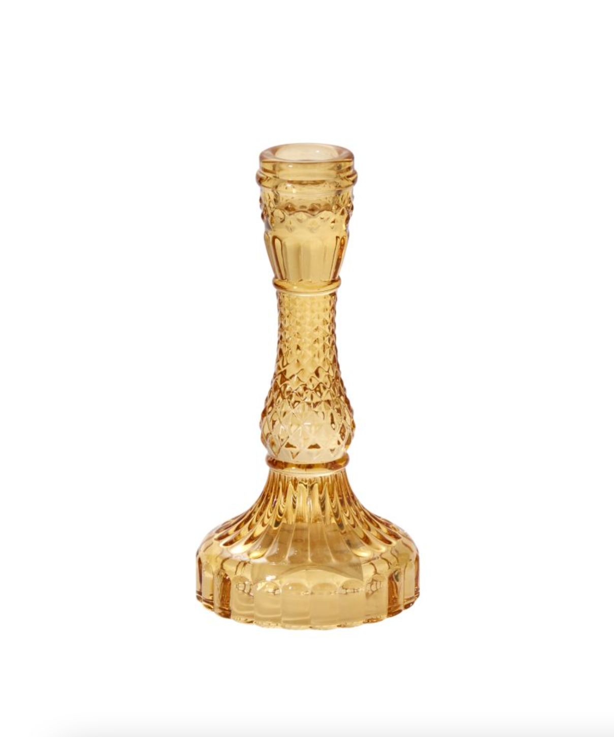 GILLIAN CANDLESTICK (AMBER) - LARGE