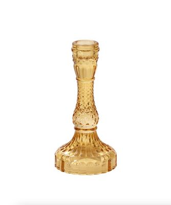 GILLIAN CANDLESTICK (AMBER) - LARGE