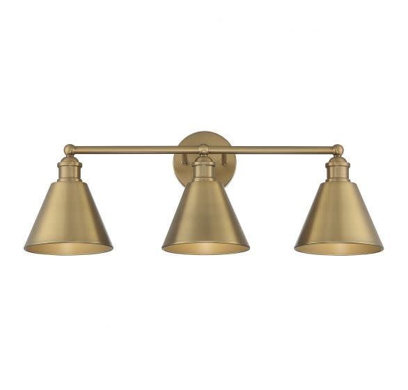 3-LIGHT VANITY (NATURAL BRASS)