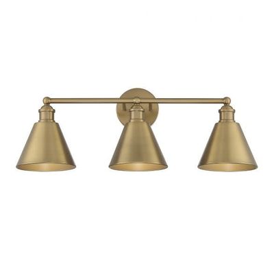 3-LIGHT VANITY (NATURAL BRASS)