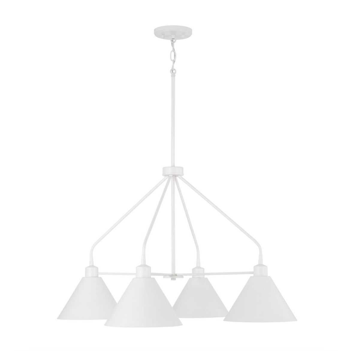 ALDEN 4-LIGHT CHANDELIER (MATTE WHITE)