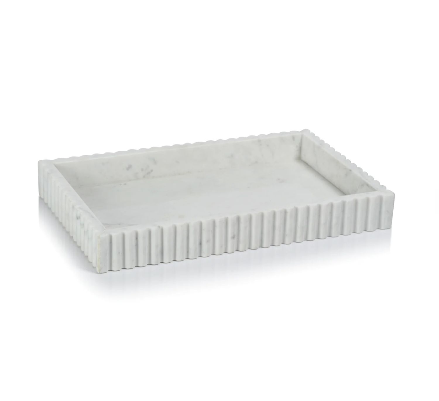 CAMOGLI SCALLOPED MARBLE TRAY (LARGE)