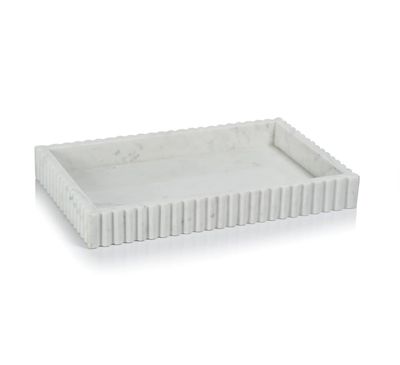 CAMOGLI SCALLOPED MARBLE TRAY (LARGE)