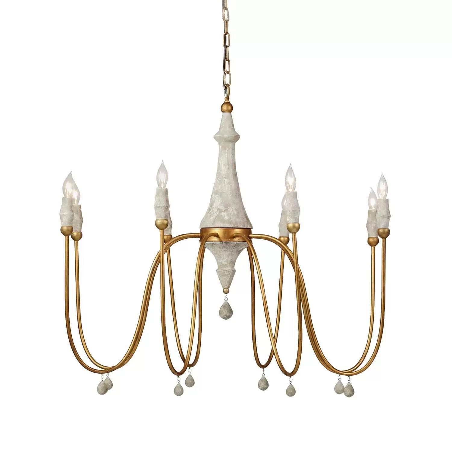 CLAY CHANDELIER, Size: (LARGE)