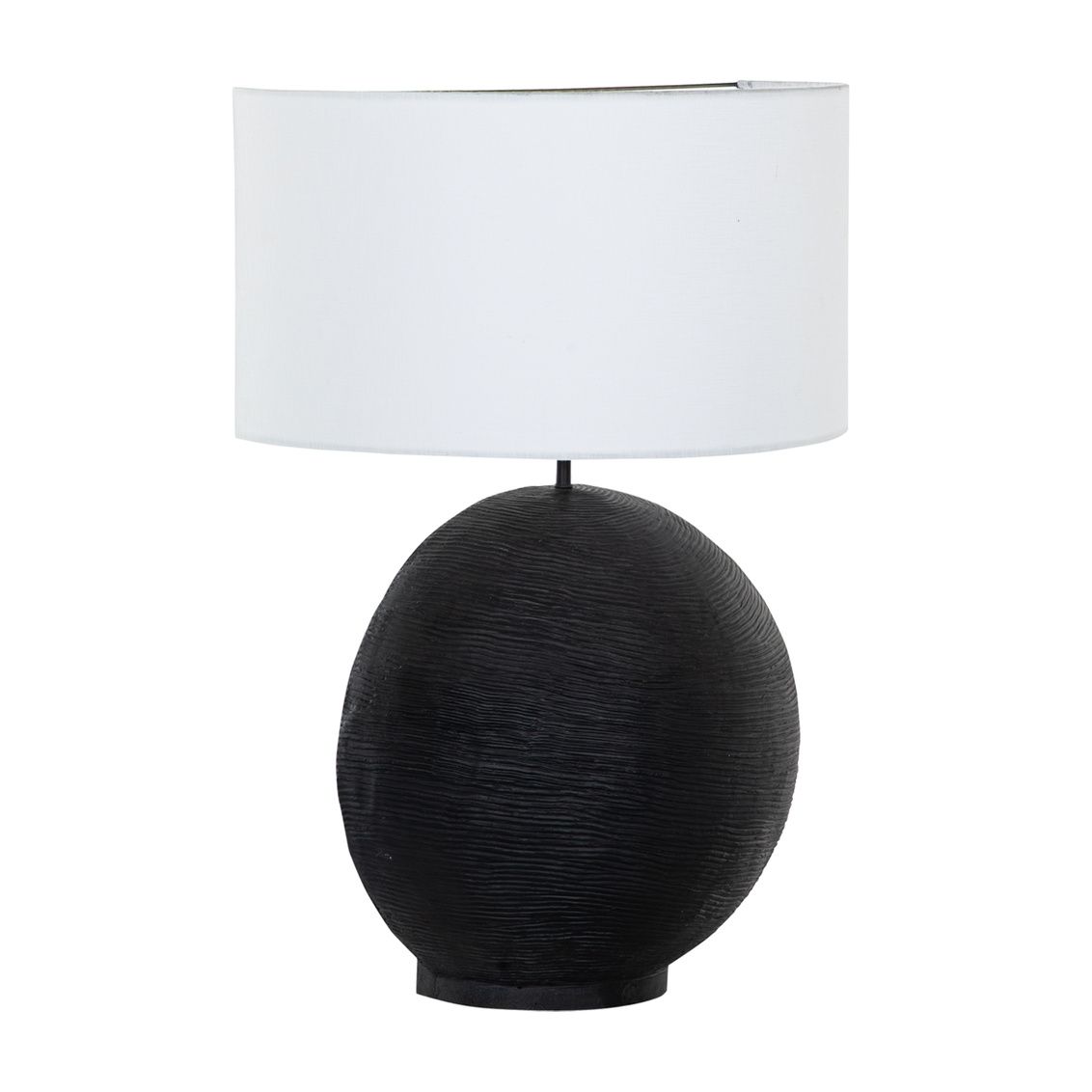 ORION TABLE LAMP, Color: (BLACK BASE/WHITE SHADE)
