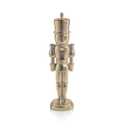 METALLIC DECORATIVE NUTCRACKER - GOLD - LARGE