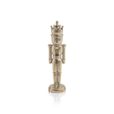 METALLIC DECORATIVE NUTCKRACKER - GOLD - SMALL