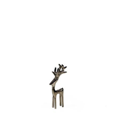 REINDEER DECORATIVE FIGURE - POLISHED NICKEL - SMALL