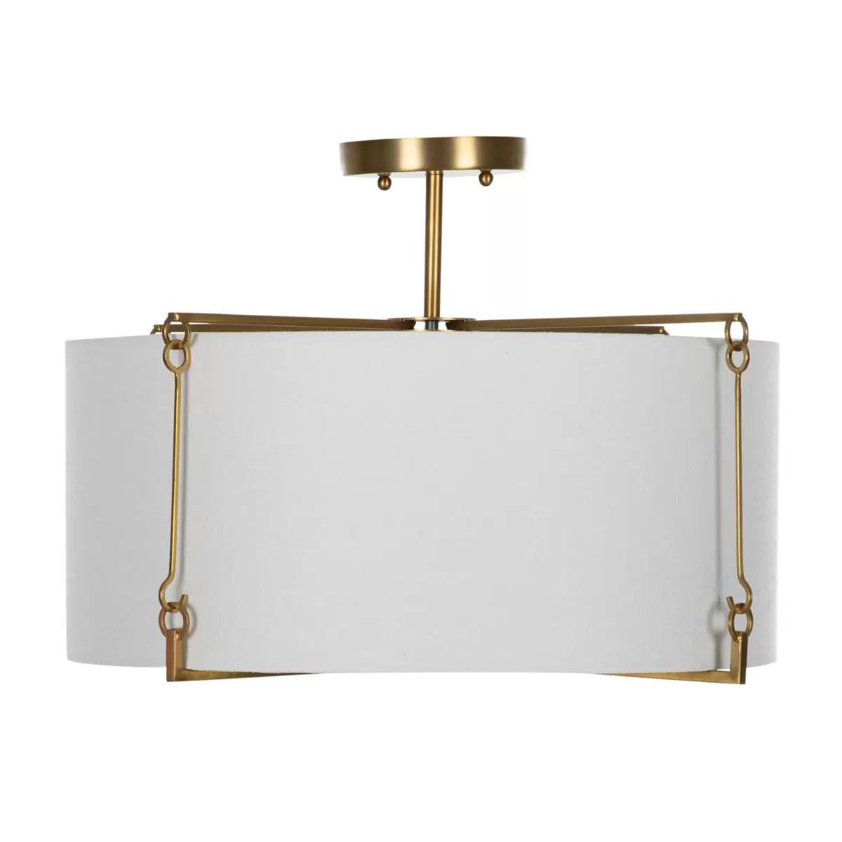 THERESA SEMI-FLUSH MOUNT, Color: (BRASS)