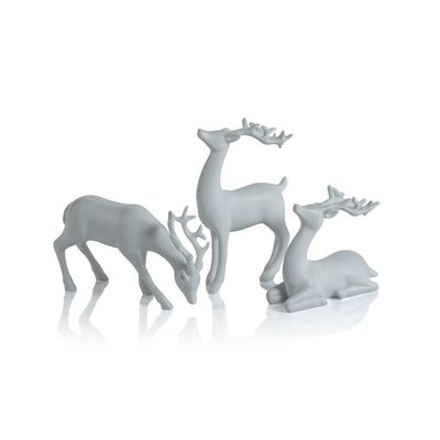 DECORATIVE WHITE REINDEER ASSORTMENT