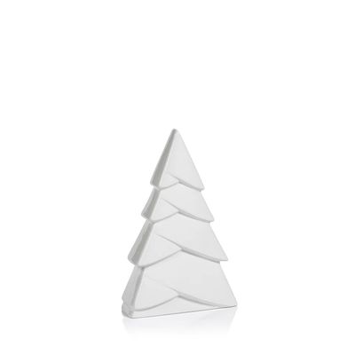 WHITE CERAMIC SNOW TREE -MEDIUM