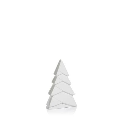 WHITE CERAMIC SNOW TREE - SMALL