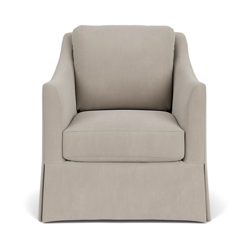 BALDWIN SWIVEL CHAIR SLIPCOVERED