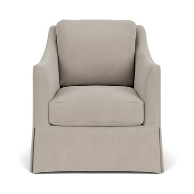 BALDWIN SWIVEL CHAIR SLIPCOVERED