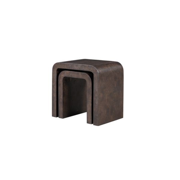 BREA NESTING TABLES (CHOCOLATE BURL)