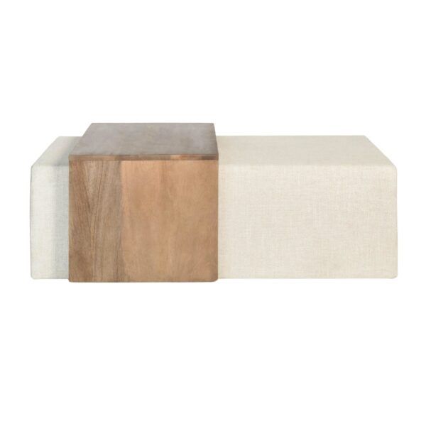 ASHER OTTOMAN (SUBTLE LINEN &amp; BRINDLED ASH)