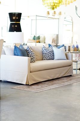 MEBANE SLIP COVER BENCH SEAT SOFA